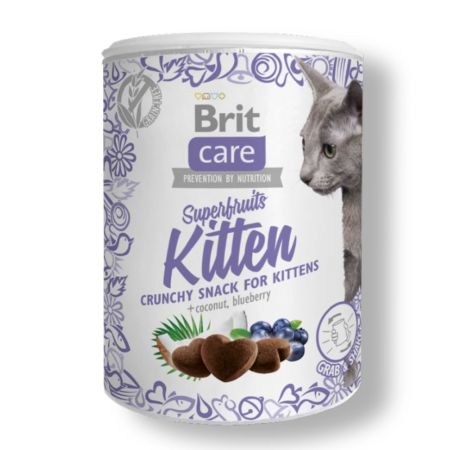 Brit Care Superfruits Hindistan Cevizli ve Yaban Mersinli Yavru Kedi Ödül Maması 100 gr