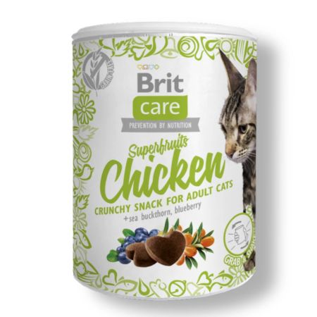 Brit Care Superfruits Tavuklu ve Yaban Mersinli Kedi Ödül Maması 100 gr