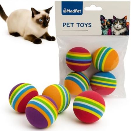Sünger Top Seti 4'lü Kedi Oyuncağı Renkli ve Hafif Köpük Toplar