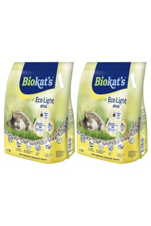 Biokat's Pelet Kedi Kumu Eco Light Extra 5 Litre 2'li