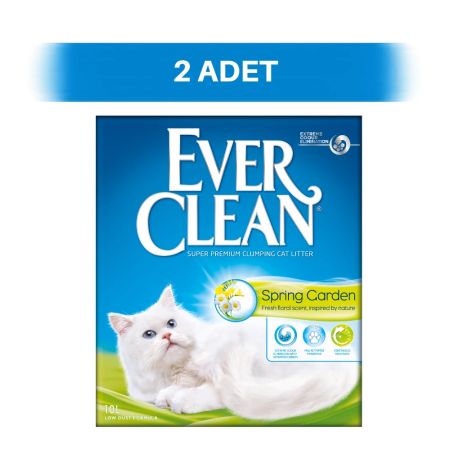 Ever Clean Spring Garden Çiçek Kokulu Topaklanan Kedi Kumu 2 x 10 lt