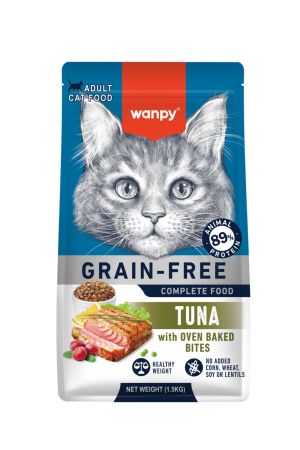 Wanpy Tahılsız Süper Premium Tuna Balıklı Kedi Maması 1,5 Kg