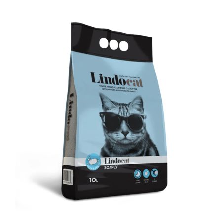 Lindocat Marsilya Sabunu Kokulu İnce Taneli Topaklanan Bentonit Kedi Kumu 10 lt