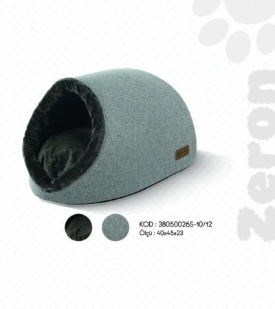 Woolart Zeron Kedi Köpek Yatağı Gri