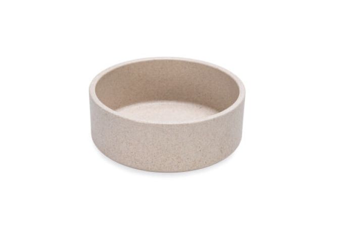 Beeztees DBL Köpek Mama Su Kabı, Bambu, Bej, 12cm, 300ml