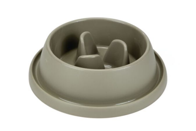 Beeztees Köpek Yavaş Besleme Mama Kabı, Bambu, Kahve, 31,5cm, 2L