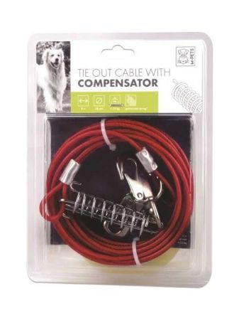 M-Pets Compensator Bahçe Bağlama Halatı 8 Metre Kırmızı