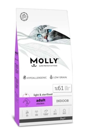 Molly Hipoalerjenik Tavuklu Kısırlaştırılmış Yetişkin Kedi Maması 2 Kg