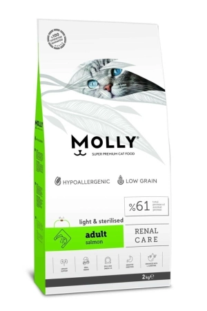 Molly Düşük Tahıllı Hipoalerjenik Somonlu Kısırlaştırılmış Kedi Maması 15 Kg