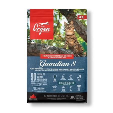 Orijen Guardian 8 Tahılsız Tavuklu, Somonlu ve Tavşanlı Yetişkin Kedi Maması 1,8 kg