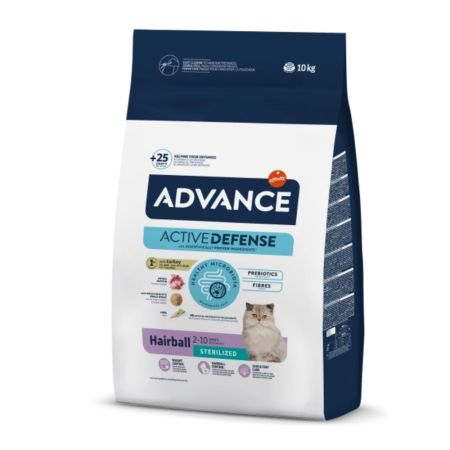 Advance Sterilised Hairball Hindili Tüy Yumağı Önleyici Kısırlaştırılmış Yetişkin Kedi Maması 10 kg