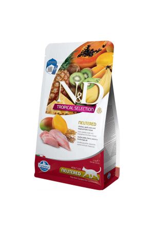 N&D Tropical Selection Tavuklu ve Tropikal Meyveli Kısırlaştırılmış Yetişkin Kedi Maması 1,5 kg