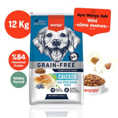 Wanpy Tahılsız Tavuklu Yetişkin Kuru Köpek Maması 12 kg