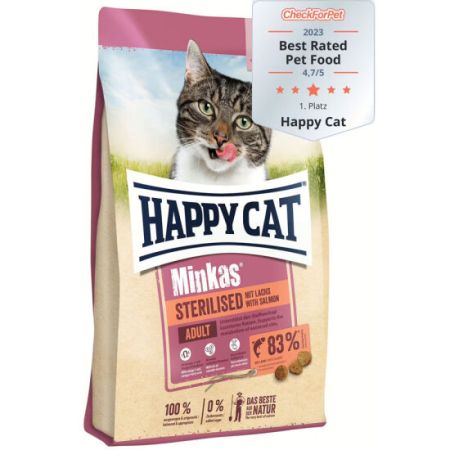 Happy Cat Minkas Sterilised Kısırlaştırılmış Somonlu Kedi Maması 10 Kg