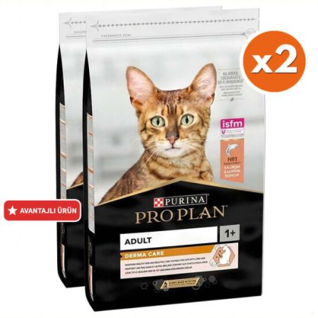 Pro Plan Derma Care Hassas Deri Somonlu Kedi Maması 10 Kg x 2 Adet