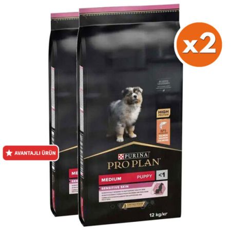 Pro Plan Medium Orta Irk Somonlu Yavru Köpek Maması 12 Kg x 2 Adet