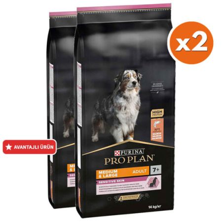 Pro Plan Senior Medium Large Somonlu Yaşlı Köpek Maması 14 Kg x 2 Adet