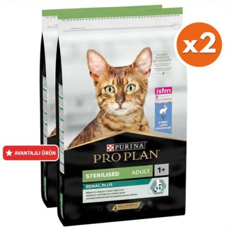 Pro Plan Kısırlaştırılmış Tavşanlı Kedi Maması 10 Kg x 2 Adet