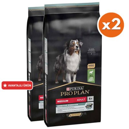 Pro Plan Kuzu Etli Hassas Sindirim Köpek Maması 10 Kg x 2 Adet