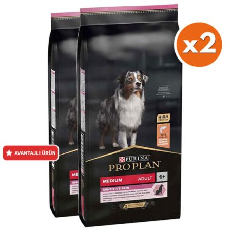 Pro Plan Sensitive Somonlu Hassas Köpek Maması 10 Kg x 2 Adet