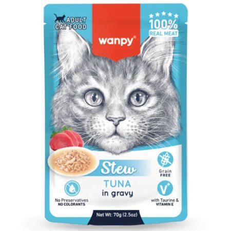 Wanpy Stew Pouch Ton Balıklı Yaş Kedi Maması 70 Gr