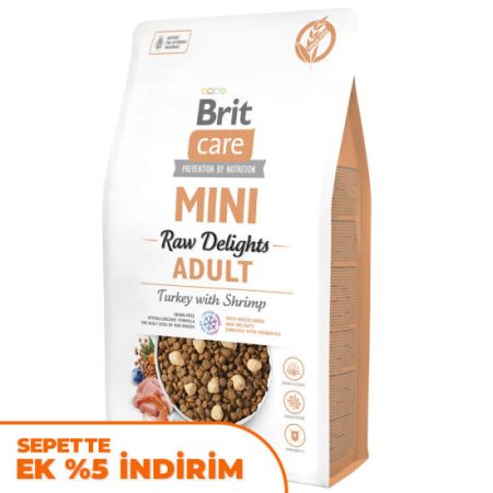 Brit Care Mini Raw Delights Hindi Etli Küçük Irk Tahılsız Köpek Maması 2 Kg
