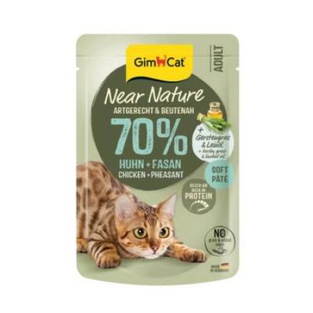 Gimcat Near Nature Tavuklu&Sülün Etli Yetişkin Kedi Konservesi 85 Gr
