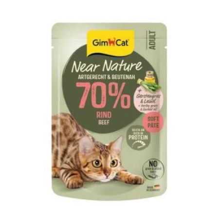 Gimcat Near Nature Sığırlı Yetişkin Kedi Konservesi 85 gr