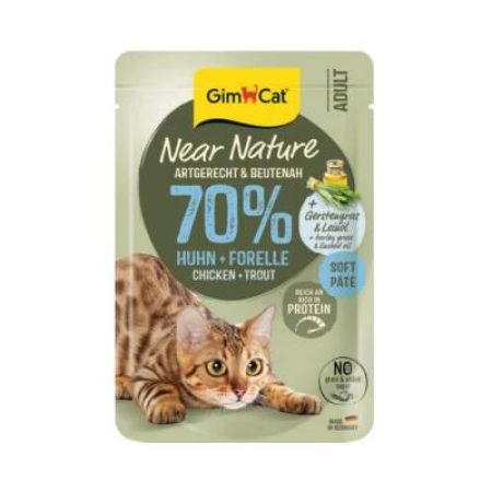 Gimcat Near Nature Tavuklu&Alabalıklı Yetişkin Kedi Konservesi 85 Gr