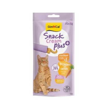 Gimcat Snack Cream Sterilised Tavuklu & Havuçlu Kedi Ödülü 6x15gr