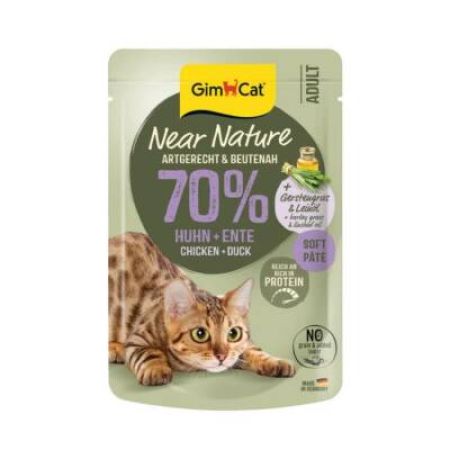Gimcat Near Nature Tavuklu&Ördekli Yetişkin Kedi Konservesi 85 Gr