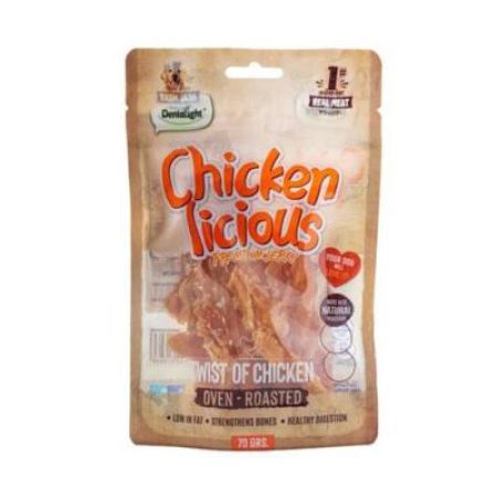 Dentalight Chicken Twist Tavuk Etli Köpek Ödül Burgu Çubuğu 70 Gr