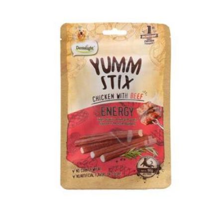 Dentalight Yumm Stick Energy Tavuklu ve Sığır Etli Köpek Ödül Çubuğu 50 Gr