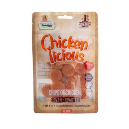 Dentalight Chicken Chips Tavuk Etli Köpek Ödül Cipsi 70 Gr