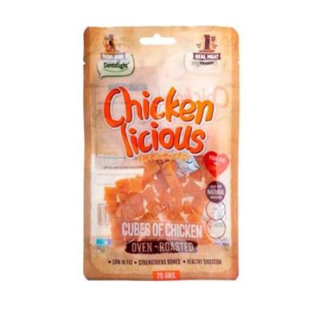 Dentalight Chicken Cube Tavuk Etli Köpek Ödül Küpleri 70 Gr