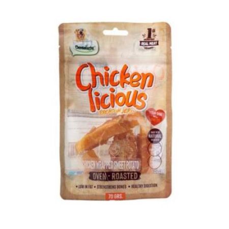 Dentalight Tavuk Etli Tatlı Patates Sarılı Köpek Ödül Maması 70 Gr