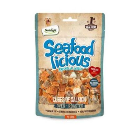Dentalight Seafood Cube Somon Balıklı Köpek Ödül Küpleri 70 Gr