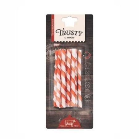 M-Pets Trusty Biftekli Kıvrımlı Köpek Ödül Kemiği 55 gr 12,7 cm 10'lu