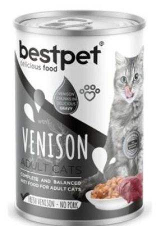 Bestpet Geyik  Etli Konserve Yetişkin Kedi Maması 400 gr