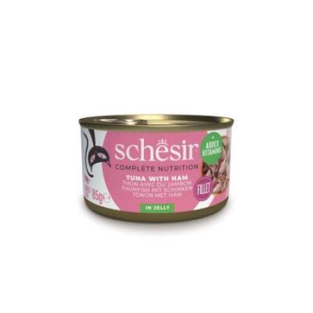 Schesir Jöle İçinde Ton Balığı ve Jambonlu Yetişkin Kedi Konservesi 85 gr