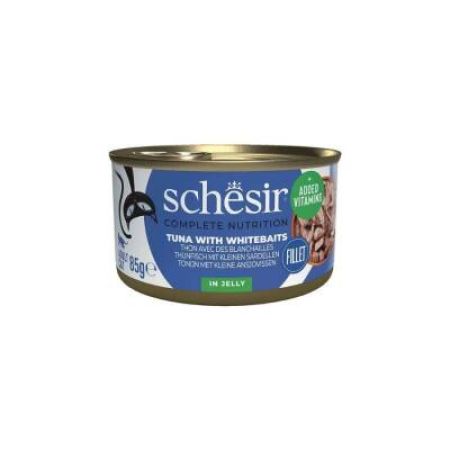 Schesir Jöle İçinde Ton ve Ringa Balıklı Yetişkin Kedi Konservesi 85 gr