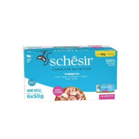 Schesir Pişirme Suyunda Ton Balıklı Yetişkin Kedi Konservesi 6 x 50 gr