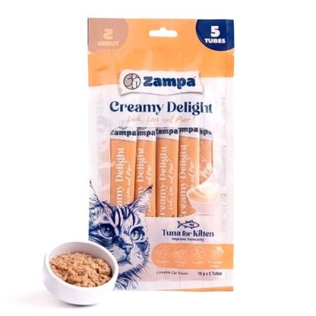 Zampa Creamy Delight Ton Balıklı Yavru Kedi Krema Ödül Maması 16 Gr x 5