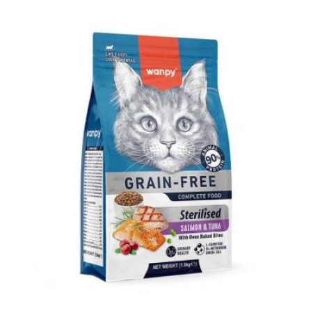 Wanpy Tahılsız Somon&Tuna Kısırlaştırılmış Kedi Maması 1,5 kg