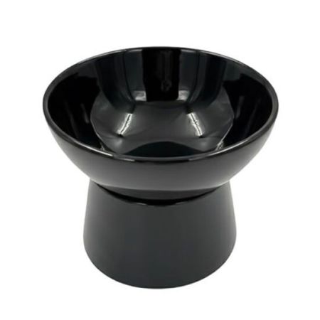 Sampaws Opak Ayaklı Kedi ve Köpek Mama ve Su Kabı Siyah