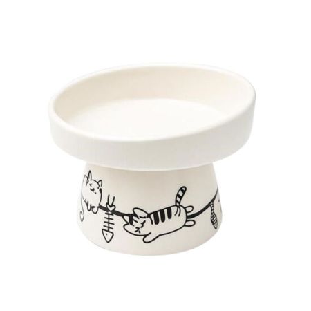 Sampaws Desenli Ayaklı Kedi ve Köpek Mama ve Su Kabı No: 3