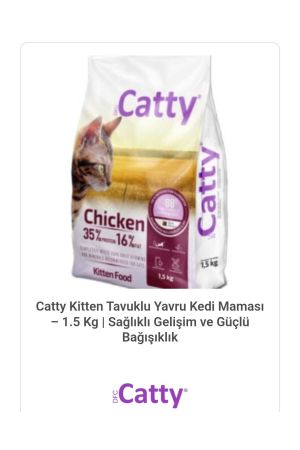 Catty Tavuklu Yavru Kedi Maması - 1.5 Kg | Sağlıklı Gelişim ve Güçlü Bağışıklık