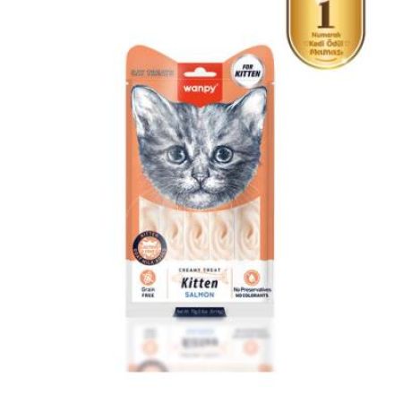 Wanpy Somonlu Yavru Kedi Krema Ödülü 5x14 Gr
