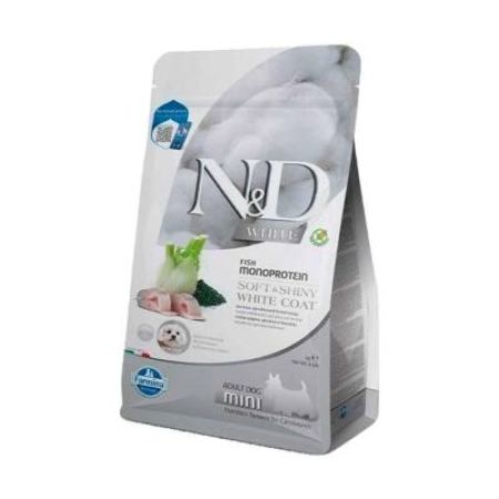 N&D White Levrek Rezene ve Spirulina Küçük Irk Beyaz Köpek Maması 5 Kg