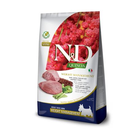N&D Quinoa Tahılsız Weight Management Light Kuzu Etli Küçük Irk Yetişkin Köpek Maması 2,5 kg